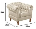 Ver imagem 7 de Sofá 2 Lugares Com 2 Poltronas Chesterfield Capitonê Dom Pedro - Couríssimo Bege