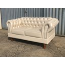 Ver imagem 3 de Sofá 2 Lugares Com 2 Poltronas Chesterfield Capitonê Dom Pedro - Couríssimo Bege