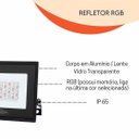 Ver imagem 2 de Refletor Led Holofote 50w Rgb Colorido Controle e Memoria