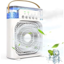 Ver imagem 3 de Mini Ventilador e Umidificado Portátil de Mesa Branco