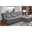 Ver imagem 1 de Sofá Cama 1 e 2 Lugares Natalia Suede Cinza Madelina Decor