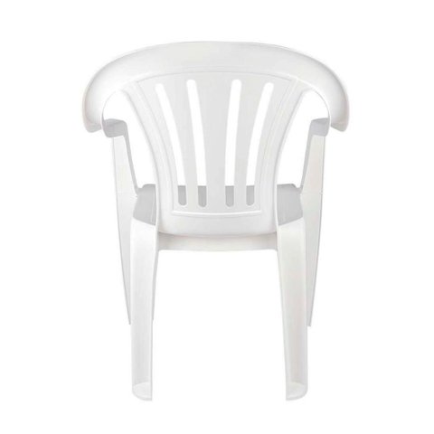 Kit 8 Cadeiras Poltrona Plástica Empilhavel Reforçada Branca 182kg Mor