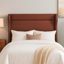 Ver imagem 1 de Cabeceira para Cama Box Casal Bono Lisa Courino Marrom - Sallar Home