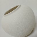 Ver imagem 6 de Vaso Decorativo de Cerâmica Marfim 22x20x20cm Enfeite Sala Mesa Estante Aparador