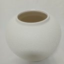 Ver imagem 5 de Vaso Decorativo de Cerâmica Marfim 22x20x20cm Enfeite Sala Mesa Estante Aparador