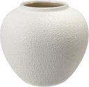 Ver imagem 1 de Vaso Decorativo de Cerâmica Marfim 22x20x20cm Enfeite Sala Mesa Estante Aparador