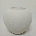 Ver imagem 7 de Vaso Decorativo de Cerâmica Marfim 22x20x20cm Enfeite Sala Mesa Estante Aparador
