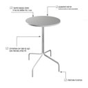 Ver imagem 4 de Mesa Bistrô Barcelona 80 cm Branco/Tx