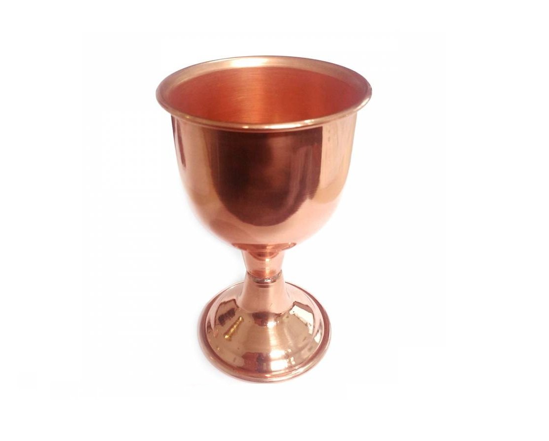 Taça Cálice Cobre Puro G 12cm 150ml:cobre