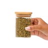 Pote de Vidro 200ml com Tampa de Bambu Hermético Quadrado - Tüd - 2