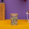 Pote de Vidro 200ml com Tampa de Bambu Hermético Quadrado - Tüd - 5