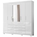 Ver imagem 1 de Guarda Roupa Casal França com Espelho 6 Portas Moval:Branco
