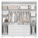 Ver imagem 3 de Guarda Roupa Casal França com Espelho 6 Portas Moval:Branco
