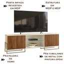Ver imagem 4 de Rack Bancada TV 75 Metha 180 cm Cinamomo Mell Off White MBL