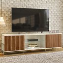 Ver imagem 2 de Rack Bancada TV 75 Metha 180 cm Cinamomo Mell Off White MBL