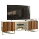 Ver imagem 1 de Rack Bancada TV 75 Metha 180 cm Cinamomo Mell Off White MBL