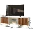 Ver imagem 3 de Rack Bancada TV 75 Metha 180 cm Cinamomo Mell Off White MBL