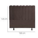 Ver imagem 3 de Cabeceira Nuvem Cama Box Queen 160 cm Alanis Suede Marrom