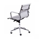 Ver imagem 5 de Kit 2 Cadeiras Escritório Diretor Esteirinha Rodízio Relax Corino 3301 Branco