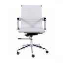 Ver imagem 6 de Kit 2 Cadeiras Escritório Diretor Esteirinha Rodízio Relax Corino 3301 Branco