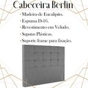 Ver imagem 3 de Cabeceira Casal 138 cm Berlin Veludo Cinza Soon
