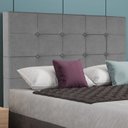 Ver imagem 2 de Cabeceira Casal 138 cm Berlin Veludo Cinza Soon