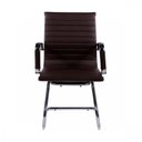 Ver imagem 4 de Kit 2 Cadeiras Escritório Interlocutor Fixa Esteirinha Corino 3301