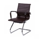 Ver imagem 2 de Kit 2 Cadeiras Escritório Interlocutor Fixa Esteirinha Corino 3301