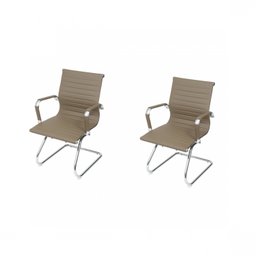 Kit 2 Cadeiras Escritório Interlocutor Fixa Esteirinha Corino 3301 - 1 Kit 2 Cadeiras Escritório Interlocutor Fixa Esteirinha Corino 3301 - 1