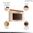 Ver imagem 3 de Conjunto Painel Nobre C/led e Bancada Ária Tv até 85 Polegadas Off White/castanho G26 - Hb Móveis