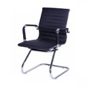 Ver imagem 2 de Kit 2 Cadeiras Escritório Interlocutor Fixa Esteirinha Corino 3301