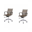 Ver imagem 2 de Kit 2 Cadeiras Escritorio Diretor Esteirinha Tela Mesh 3303