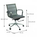 Ver imagem 6 de Kit 2 Cadeiras Escritorio Diretor Esteirinha Tela Mesh 3303 Preto