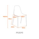 Ver imagem 6 de Kit com 2 Cadeiras Miami com Assento em Polipropileno e Base em Aço Pintado Fratini