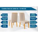 Ver imagem 3 de Sala de Jantar Completa Rubi Tampo Madeirado C/ Vidro Curvo 170x90cm e 6 Cadeiras Lia Cedro/off