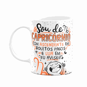Caneca Funny Signos - Sou de Capricórnio - 325ml Branca
