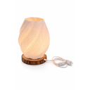 Ver imagem 3 de Luminária de Mesa Flora Base de Madeira Rústica Teca 3cm Espessura