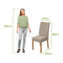 Ver imagem 7 de Conjunto Sala de Jantar Mesa Sintonia 170 Tampo Vidro Off White com 6 Cadeiras Rayla - Lopas Amendoa