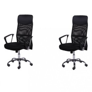 Kit 2 Cadeiras Escritorio Presidente com Relax Tela Mesh Corino 3307