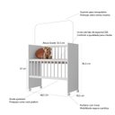 Ver imagem 2 de Berço Conforto Premium C/rodízios e Grade Móvel - Branco