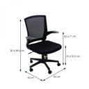 Ver imagem 5 de Kit 2 Cadeiras Escritorio Diretor Giratoria Tela Mesh Milão 3314