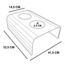 Ver imagem 6 de Kit 3 Esteira Decorativa Laqueada Sofá Alumínio Azul Tiffany