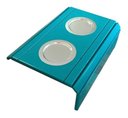 Ver imagem 5 de Kit 3 Esteira Decorativa Laqueada Sofá Alumínio Azul Tiffany