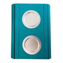 Ver imagem 4 de Kit 3 Esteira Decorativa Laqueada Sofá Alumínio Azul Tiffany