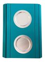 Ver imagem 4 de Kit 3 Esteira Decorativa Laqueada Sofá Alumínio Azul Tiffany