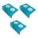 Ver imagem 1 de Kit 3 Esteira Decorativa Laqueada Sofá Alumínio Azul Tiffany