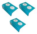 Ver imagem 1 de Kit 3 Esteira Decorativa Laqueada Sofá Alumínio Azul Tiffany