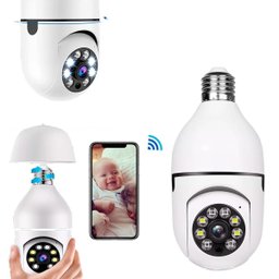 Câmera Segurança 360 Lâmpada Vigilância Wifi Full Hd e Visão - 8