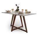 Ver imagem 4 de Mesa de Jantar Liana com Vidro Mmj-as As-castanho Claro/off White Laca 1,20m