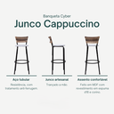 Ver imagem 3 de Kit 3 Bancos para Bancada Banqueta Alta Cappuccino Balcão Cozinha Bistrô Área Gourmet Churrasqueira